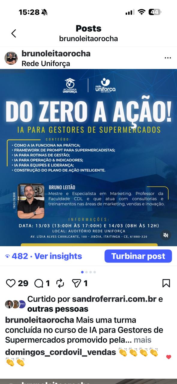 Curso Do Zero à Ação: IA para gestores de supermercados, Rede Uniforça